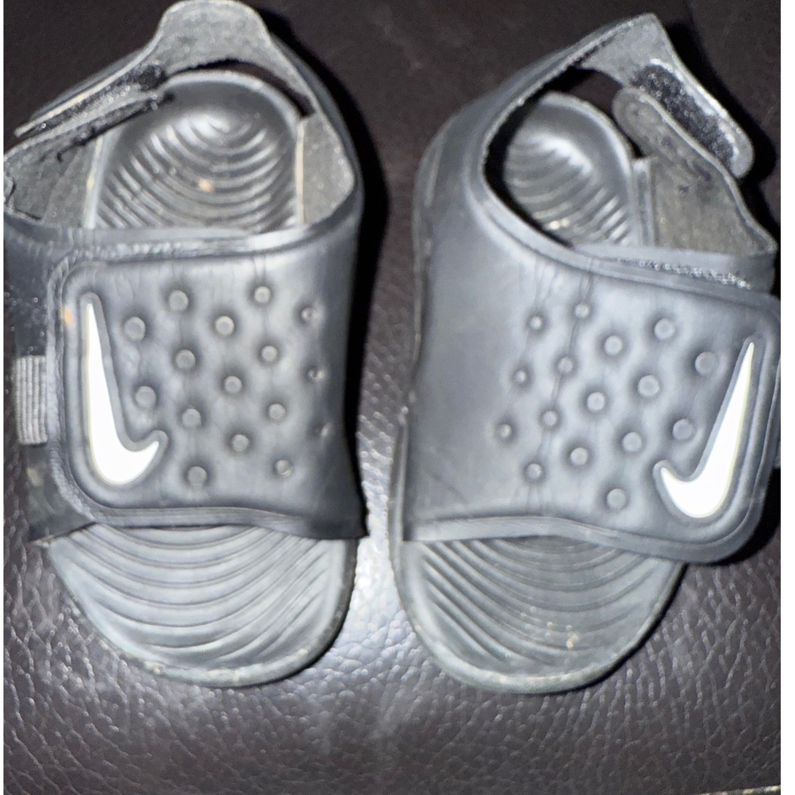 Nike Sunray Adjust 4 Toddler Sandals Black White Hook Loop Size 4c